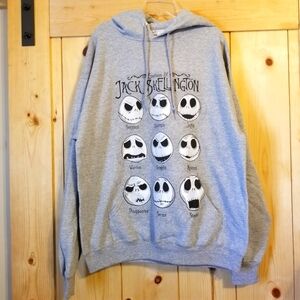 Jerzees Disney's Emotions of Jack Skellington Graphic Sweatshirt Hoodie NWOT